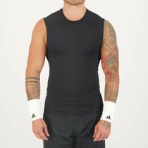 Munhequeira Adidas Sport Grande Branca e Preta Munhequeira Adidas Sport Grande Branca e Preta