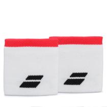 Munhequeira Babolat Logo Curta com 02 Unidade Branca e Vermelha