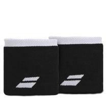 Munhequeira Babolat Logo Curta com 02 Unidade Preta e Branca