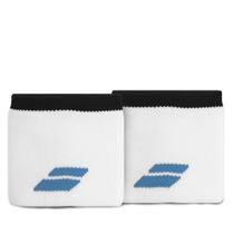 Munhequeira Babolat Logo Curta com 02 Unidades Branco e Azul