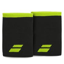 Munhequeira Babolat Logo Jumbo Longa com 02 Unidades Preto e Verde