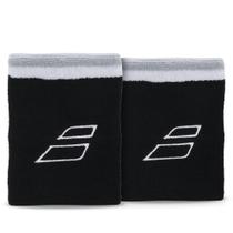 Munhequeira Babolat Terry Jumbo longa com 2 Unidades Preta Cinza e Branca