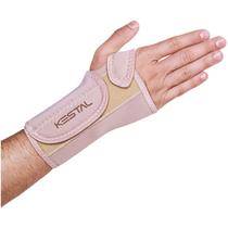 Munhequeira com Tala de Punho Kestal Ajustável Bilateral Bege - unidade Munhequeira com Tala de Punho Kestal Ajustável Bilateral Bege - unidade