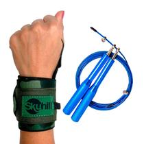 Munhequeira Elástica Camuflada Skyhill e Corda de Pular Speed de Aço