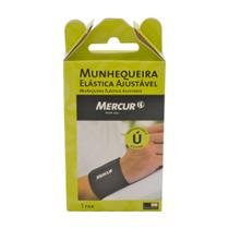Munhequeira Elástica Mercur Ajustável Cor Preta com 1 Par Munhequeira Elástica Mercur Ajustável Cor Preta com 1 Par