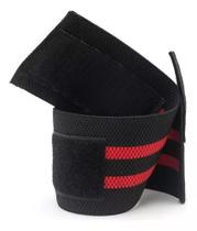 Munhequeira elastica straps preto/vermelho
