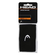 Munhequeira Head 5" Longa Preta Logo Branco - Par