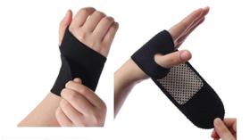Munhequeira preta turmalina 1 par profissional musculação - PULSO Munhequeira preta turmalina 1 par profissional musculação - PULSO