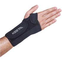 Munhequeira Punho com Tala Kestal Ajustável Bilateral Preta - unidade Munhequeira Punho com Tala Kestal Ajustável Bilateral Preta - unidade