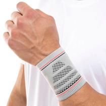 Munhequeira Punho N1 Sport Linha Fisio Poliamida Cinza Preta e Laranja Munhequeira Punho N1 Sport Linha Fisio Poliamida Cinza Preta e Laranja