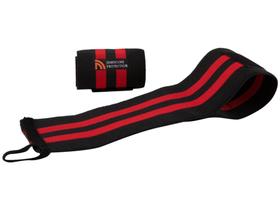 Munhequeira Tênis Prottector Stronger Ajustável - Preto e Vermelho 1 Par Munhequeira Tênis Prottector Stronger Ajustável - Preto e Vermelho 1 Par