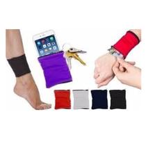 Munhequeira Zipper Neoprene Elástica Wrist Wallets Munhequeira Zipper Neoprene Elástica Wrist Wallets