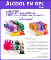 Munila alcool em gel slim 30 g antisseptico, chaveiro (cores diversos)