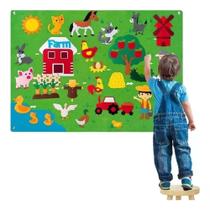 Mural Criativo Montessori Criatividade E Imaginação Fazenda - mega toys