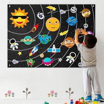 Mural Criativo Montessori Sistema Solar Estímulo Educacional