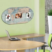 Mural Mapa Mundi Vintage Chapa de Aço