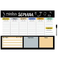 Mural Planejador de Metal Semanal 40x60cm + Caneta