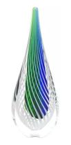Murano Gota Colorida Em Murano Peça Artesanal Para Decoração 28cm, Ideal para Centro de Mesa de Jantar, decoração Sala e diversos ambientes.