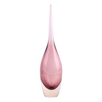 Murano gota vidro 10x10x41cm na elegante cor rose -L Hermitage