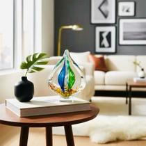 Murano Peça Decorativa Para Sala Com 30cm, Gota Colorida Em Murano Peça Para Decoração. Murano Peça Decorativa Para Sala Com 30cm, Gota Colorida Em Murano Peça Para Decoração.