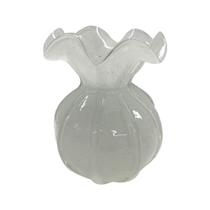 Murano Trouxinha vidro branco 13x13x16,5cm -L Hermitage