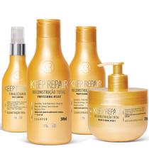muriel keep repair reconstrução total kit shampoo+condicionador+mascara+finalizador
