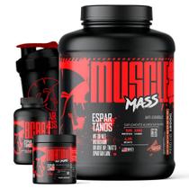 Muscle Mass 1,8kg + Bcaa + Creatina + Shaker - Espartanos