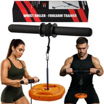 MuscleForge Rolo de Pulso para Treinamento de Antebraço com Carga de 60kg MuscleForge Rolo de Pulso para Treinamento de Antebraço com Carga de 60kg