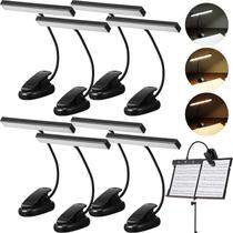 Music Stand Light Retisee, 8 unidades, 18 lâmpadas de piano LED
