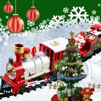 Música elétrica clássica Christmas Train com caixa de presente portátil