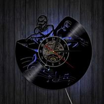 Música Vinil Disco Wall Clock -piano Boy Led Light Wall Clo