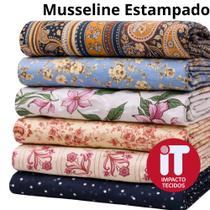 Musseline Estampado (1m x 1,4m) - Impacto tecidos