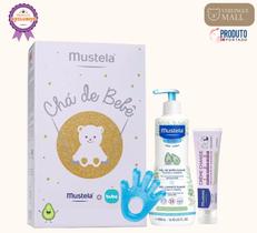 Mustela Kit Chá de Bebê Edição Limitada Gel Lavante 500ml Creme Preventivo 108g Mordedor Buba