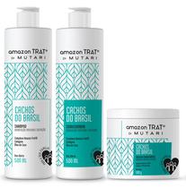 Mutari kit amazon trat shampoo 500ml + condicionador 500ml + máscara 500g cachos do brasil
