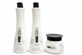 Mutari kit mult cachos shampoo + máscara + gelatina para cachos