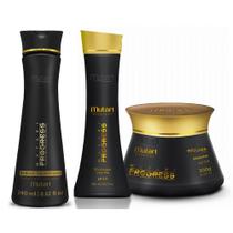 Mutari kit progress 3 itens redutor + shampoo + mascara