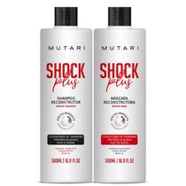 MUTARI Shock Plus Kit Shampoo e Máscara Reconstrutora 2x500ml MUTARI Shock Plus Kit Shampoo e Máscara Reconstrutora 2x500ml