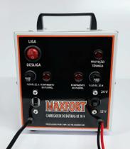 MX6 - Carregador de baterias portátil 10A. 12/24 volts com proteção térmica