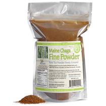 My Berry Organics Maine Chaga Tea Cogumelo fino em pó, sem pesticidas, não um extrato, mas Chaga inteira colhida na natureza, 4oz, de propriedade da mulher, pequena empresa, não proveniente do exterior