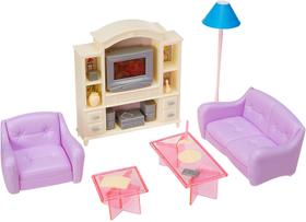 My Fancy Life 24012 Dollhouse Furniture, Sala de Estar com TV/DVD Set e Show Case Play Set
