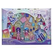 My Little Pony Equestria Girls: Mini Bonecas Twilight Sparkle e DJ Pon-3 - Mais de 40 Acessórios