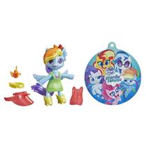 My Little Pony Smashin' Fashion Rainbow Dash - Figura Articulada 3" com Acessórios e Surpresa - 9 Peças