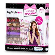 My Style Mini Kit Bracelete Multikids BR100 Kit de Pulseiras 80 Clipes e Letrinhas Personalizáveis Infantil