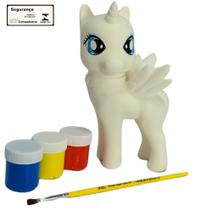 My Uni Pintura Mister Brinque Unicornio para Pintar com Pincel Guaches Brinquedo Didatico Recreativo