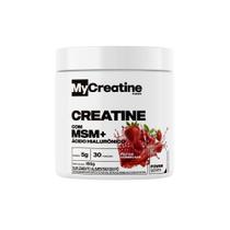 MyCreatine Creatina MSM Ácido Hialurônico Força, Articulação e Pele Sabor Frutas Vermelhas 150g