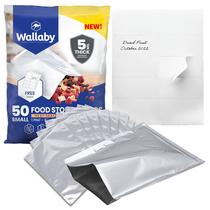 Mylar Bags Wallaby 50 unidades, 500 mL, 10 mil mais espessos, armazenamento de alimentos
