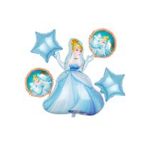 Mylar Balloons Cinderellas Anime, 5 unidades/lote de suprimentos para festas