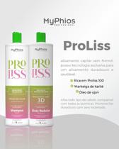 Myphios Kit Escova Progressiva Orgânica Proliss 3d 2x300ml