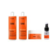 Mystie Kit Power Repair Resgate Imediato 300ML Shampoo Condicionador e Creme para Fios Danificados e Fragilizados