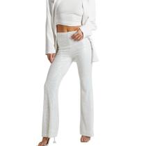 N-A0221-Calça Feminina Branca Paetê Flare Réveillon Luxo Festa 424s N-A0221-Calça Feminina Branca Paetê Flare Réveillon Luxo Festa 424s